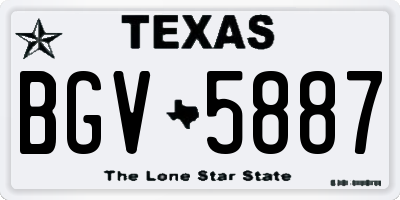 TX license plate BGV5887