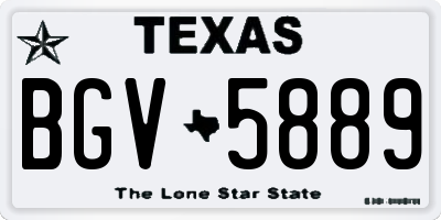 TX license plate BGV5889