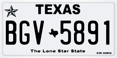 TX license plate BGV5891