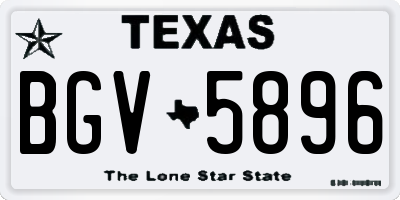 TX license plate BGV5896