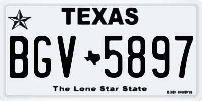 TX license plate BGV5897