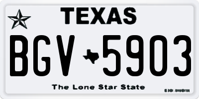 TX license plate BGV5903
