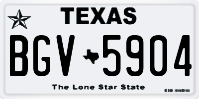 TX license plate BGV5904