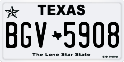 TX license plate BGV5908