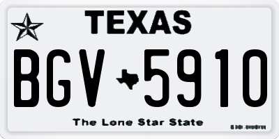 TX license plate BGV5910