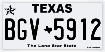 TX license plate BGV5912