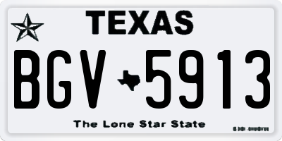 TX license plate BGV5913