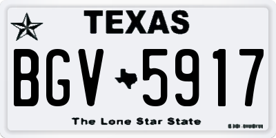 TX license plate BGV5917