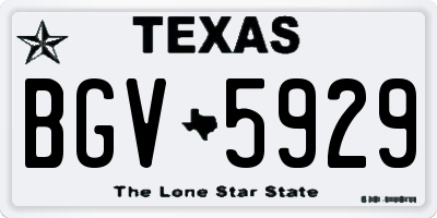TX license plate BGV5929