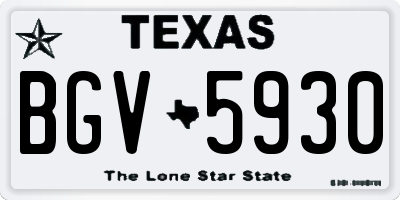 TX license plate BGV5930