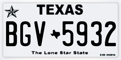 TX license plate BGV5932