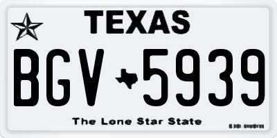 TX license plate BGV5939