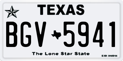 TX license plate BGV5941