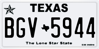 TX license plate BGV5944