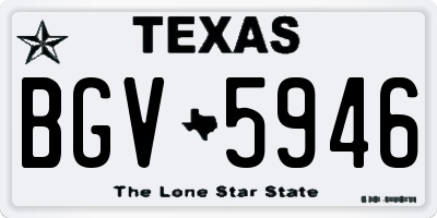 TX license plate BGV5946