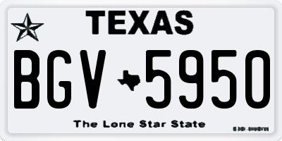 TX license plate BGV5950