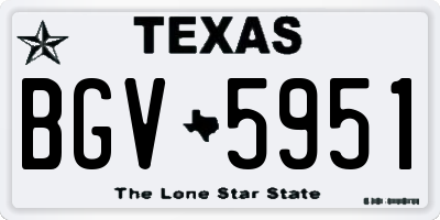 TX license plate BGV5951
