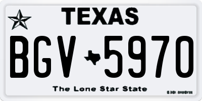 TX license plate BGV5970
