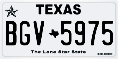 TX license plate BGV5975