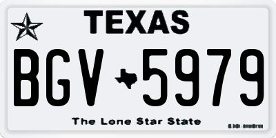 TX license plate BGV5979