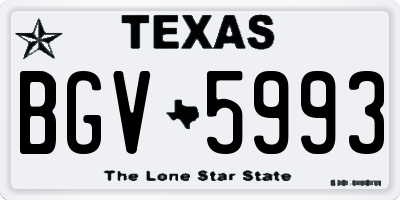 TX license plate BGV5993