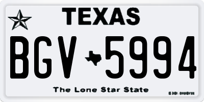 TX license plate BGV5994