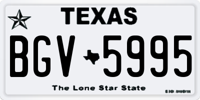 TX license plate BGV5995