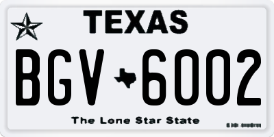 TX license plate BGV6002