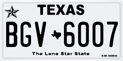 TX license plate BGV6007