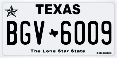 TX license plate BGV6009