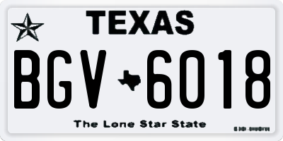 TX license plate BGV6018
