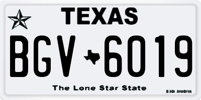 TX license plate BGV6019