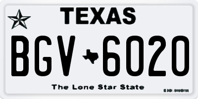 TX license plate BGV6020
