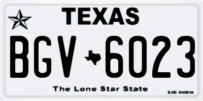 TX license plate BGV6023