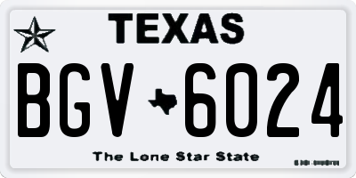 TX license plate BGV6024