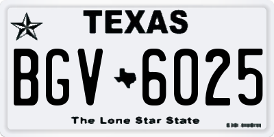 TX license plate BGV6025