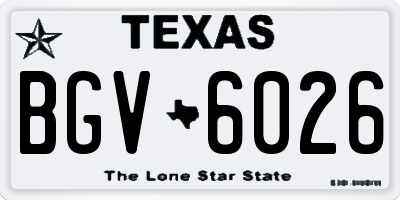 TX license plate BGV6026