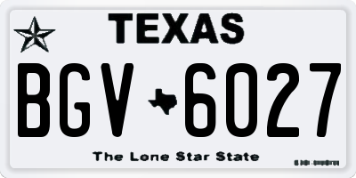 TX license plate BGV6027