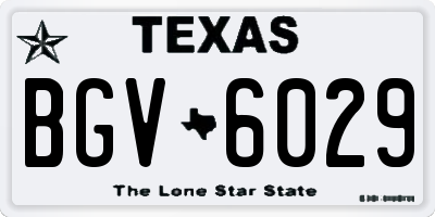 TX license plate BGV6029