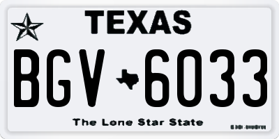TX license plate BGV6033