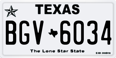 TX license plate BGV6034