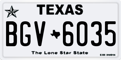 TX license plate BGV6035
