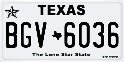 TX license plate BGV6036