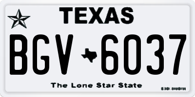 TX license plate BGV6037