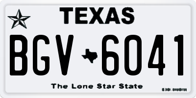 TX license plate BGV6041