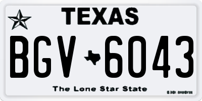 TX license plate BGV6043
