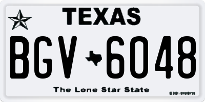 TX license plate BGV6048