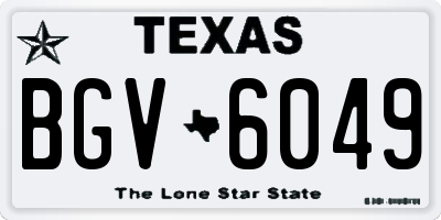 TX license plate BGV6049