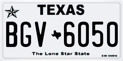 TX license plate BGV6050