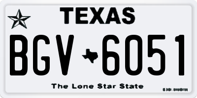 TX license plate BGV6051